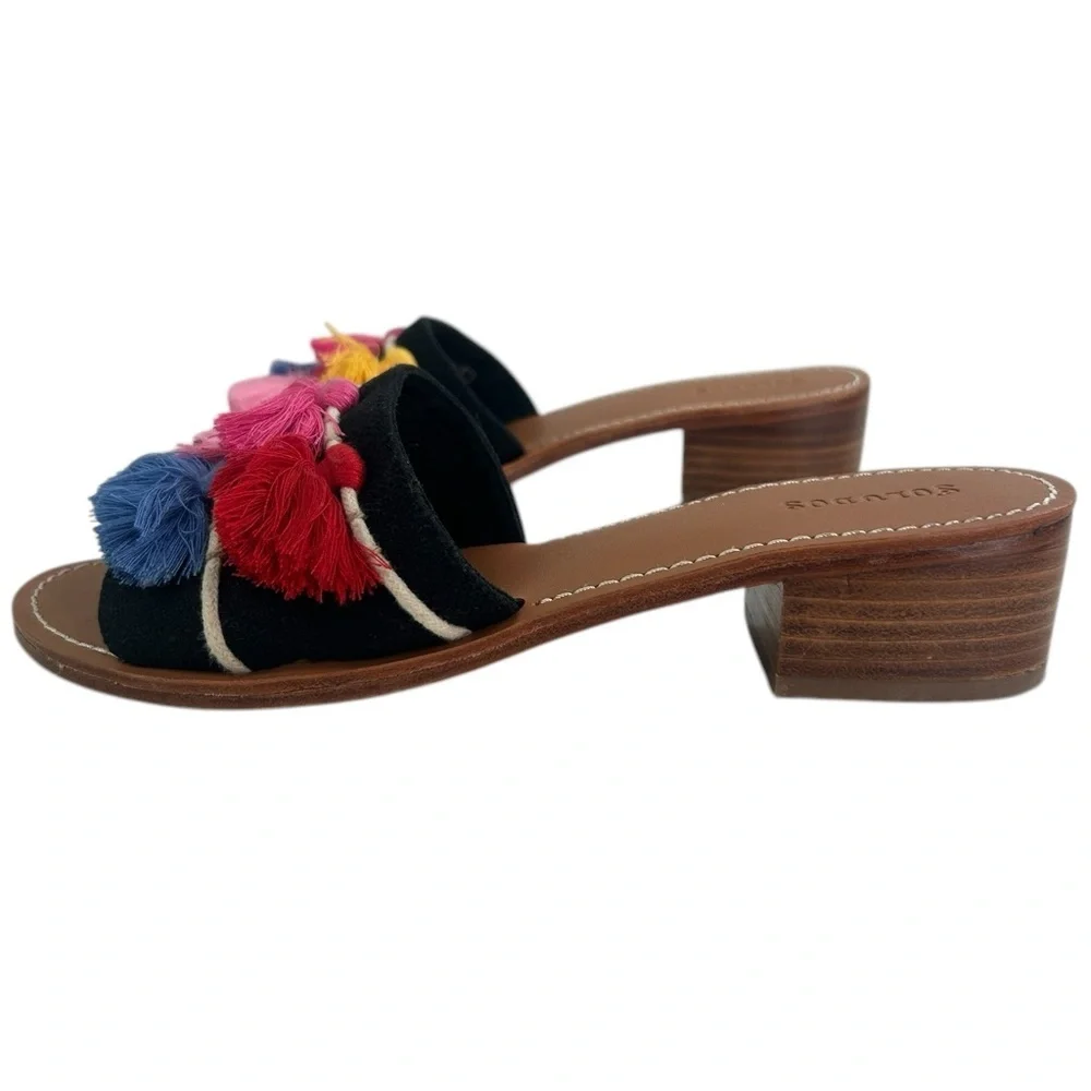 Soludos Anthropologie Tassel City Slide Mule Fiesta Bohh Shoes Womens 8 Festival